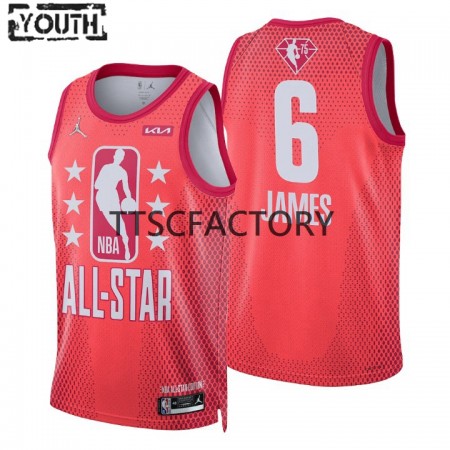 Los Angeles Lakers LeBron James 6 2022 All-Star Jordan Brand Punainen Lasten Pelipaidat Swingman